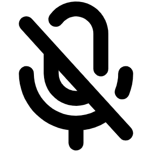 Microphone Slash Bold Icon from Phosphor Bold Set
