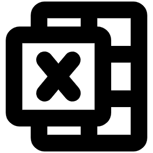 Microsoft Excel Logo Bold Icon from Phosphor Bold Set