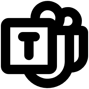 Microsoft Teams Logo Bold Icon from Phosphor Bold Set