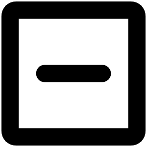 Minus Square Bold Icon from Phosphor Bold Set