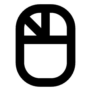 Mouse Left Click Bold Icon from Phosphor Bold Set