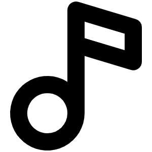 Music Note Bold Icon from Phosphor Bold Set