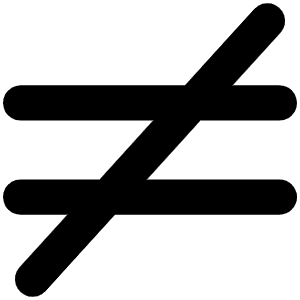 Not Equals Bold Icon from Phosphor Bold Set