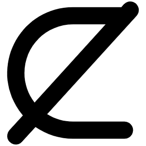 Not Subset Of Bold Icon from Phosphor Bold Set