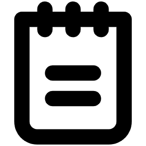 Notepad Bold Icon from Phosphor Bold Set