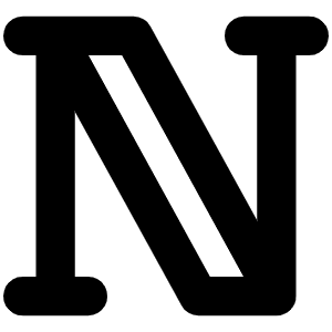 Notion Logo Bold Icon from Phosphor Bold Set