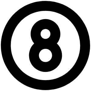 Number Circle Eight Bold Icon from Phosphor Bold Set