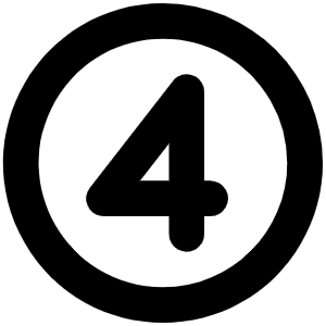 Number Circle Four Bold Icon from Phosphor Bold Set