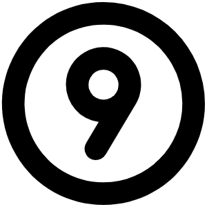 Number Circle Nine Bold Icon from Phosphor Bold Set