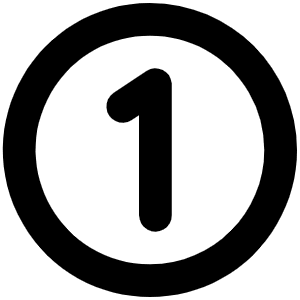 Number Circle One Bold Icon from Phosphor Bold Set