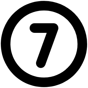 Number Circle Seven Bold Icon from Phosphor Bold Set