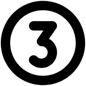 Number Circle Three Bold Icon from Phosphor Bold Set