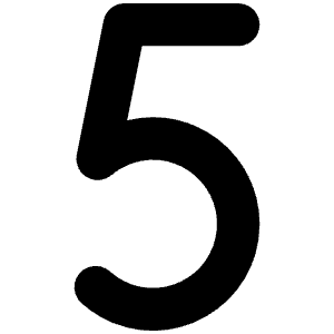 Number Five Bold Icon from Phosphor Bold Set
