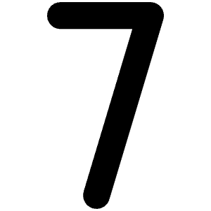 Number Seven Bold Icon from Phosphor Bold Set