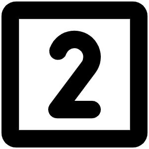 Number Square Two Bold Icon from Phosphor Bold Set