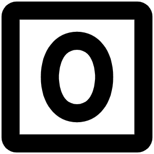 Number Square Zero Bold Icon from Phosphor Bold Set