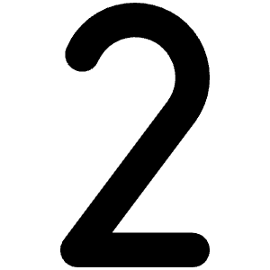 Number Two Bold Icon from Phosphor Bold Set
