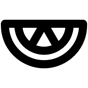 Orange Slice Bold Icon from Phosphor Bold Set