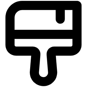 Paint Brush Broad Bold Icon from Phosphor Bold Set