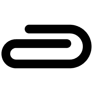 Paperclip Horizontal Bold Icon from Phosphor Bold Set