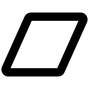 Parallelogram Bold Icon from Phosphor Bold Set