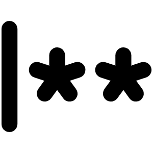 Password Bold Icon from Phosphor Bold Set