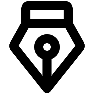 Pen Nib Straight Bold Icon from Phosphor Bold Set