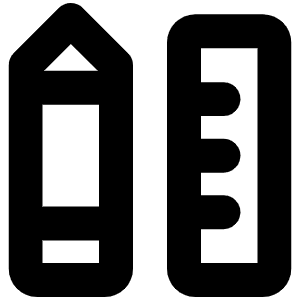 Pencil Ruler Bold Icon from Phosphor Bold Set
