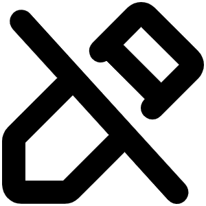 Pencil Simple Slash Bold Icon from Phosphor Bold Set