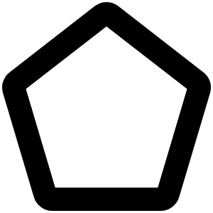 Pentagon Bold Icon from Phosphor Bold Set