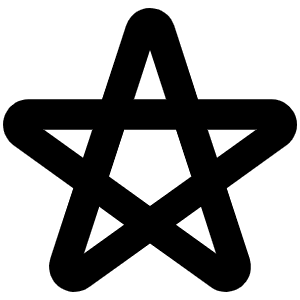 Pentagram Bold Icon from Phosphor Bold Set