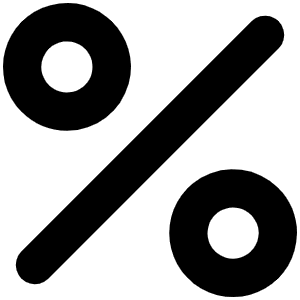 Percent Bold Icon from Phosphor Bold Set