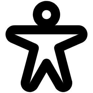 Person Arms Spread Bold Icon from Phosphor Bold Set