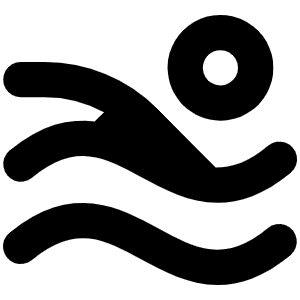 Person Simple Swim Bold Icon from Phosphor Bold Set