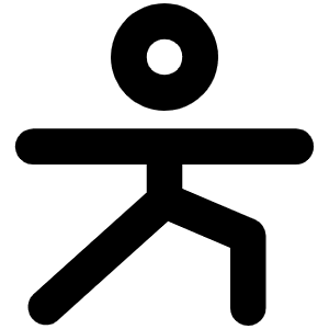 Person Simple Tai Chi Bold Icon from Phosphor Bold Set