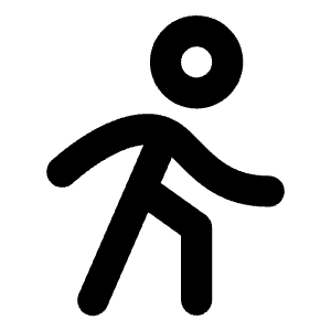 Person Simple Walk Bold Icon from Phosphor Bold Set