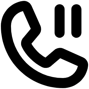 Phone Pause Bold Icon from Phosphor Bold Set