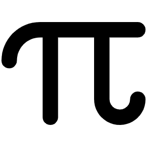 Pi Bold Icon from Phosphor Bold Set