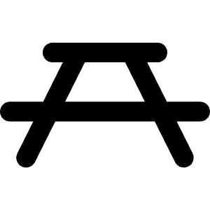 Picnic Table Bold Icon from Phosphor Bold Set