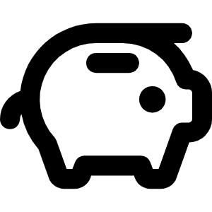 Piggy Bank Bold Icon from Phosphor Bold Set