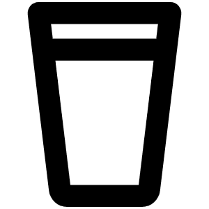 Pint Glass Bold Icon from Phosphor Bold Set