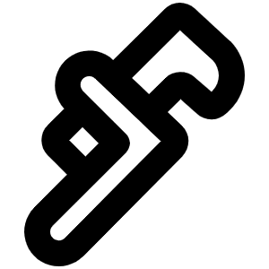 Pipe Wrench Bold Icon from Phosphor Bold Set