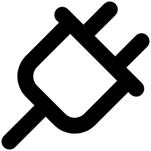 Plug Bold Icon from Phosphor Bold Set