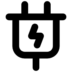 Plug Charging Bold Icon from Phosphor Bold Set