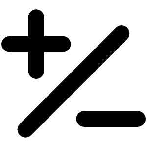 Plus Minus Bold Icon from Phosphor Bold Set