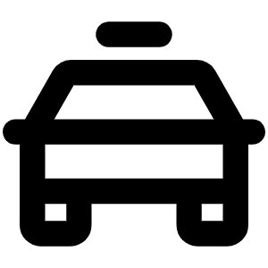 Police Car Bold Icon from Phosphor Bold Set