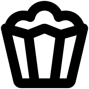Popcorn Bold Icon from Phosphor Bold Set