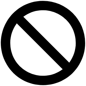 Prohibit Bold Icon from Phosphor Bold Set