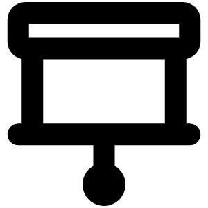 Projector Screen Bold Icon from Phosphor Bold Set