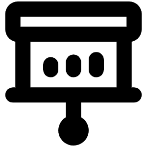 Projector Screen Chart Bold Icon from Phosphor Bold Set